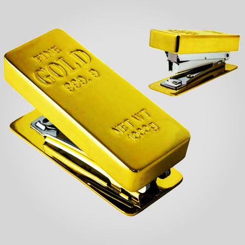 Gold Bar Stapler - OddGifts.com