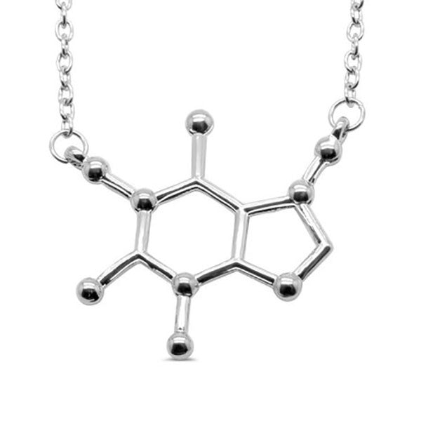 Caffeine Molecule Necklace - OddGifts.com