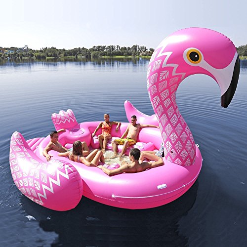 Giant Inflatable Flamingo Island - OddGifts.com