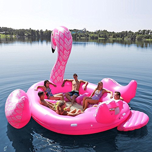Giant Inflatable Flamingo Island - OddGifts.com