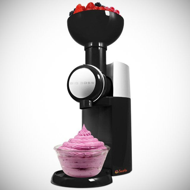 Frozen fruit soft serve dessert maker