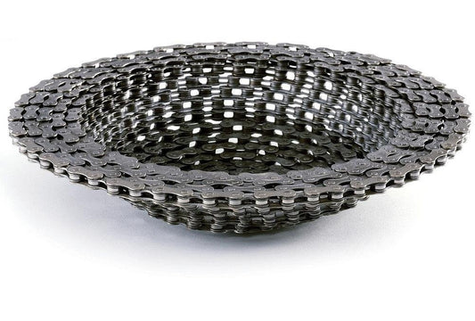 Recycled Bike Chain Bowl - OddGifts.com