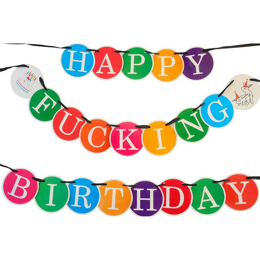 Happy Fucking Birthday Banner - OddGifts.com