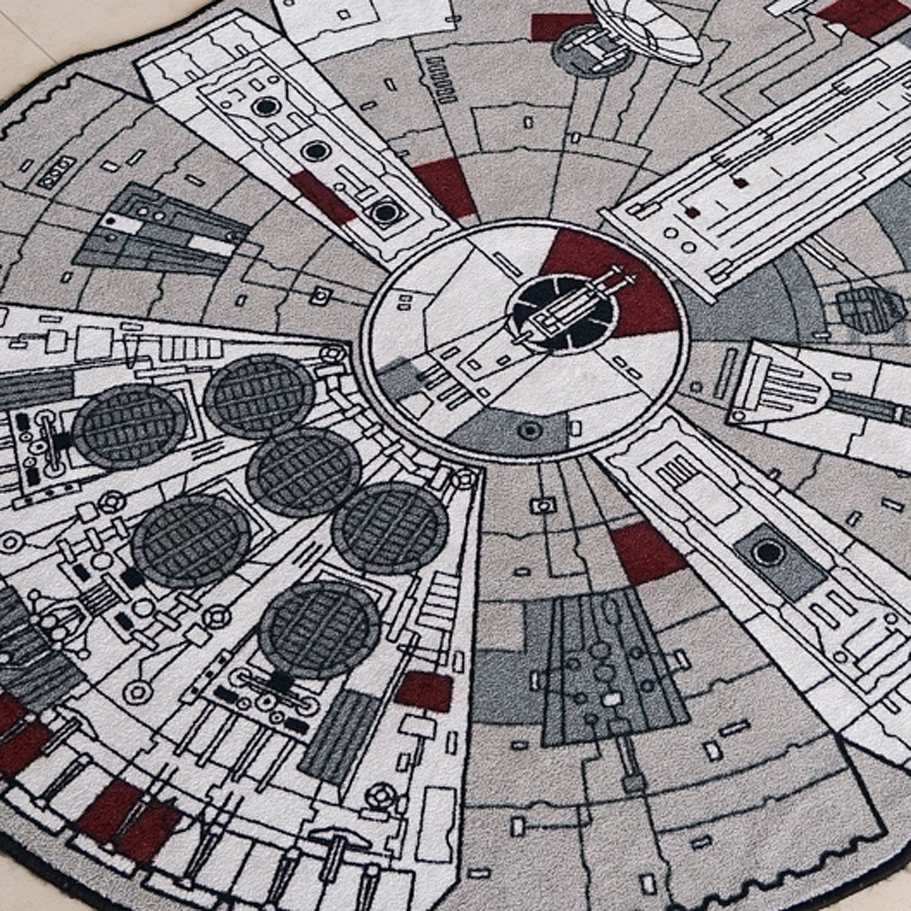 Millennium Falcon Rug - OddGifts.com