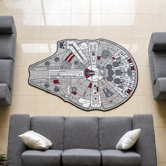 Millennium Falcon Rug - OddGifts.com