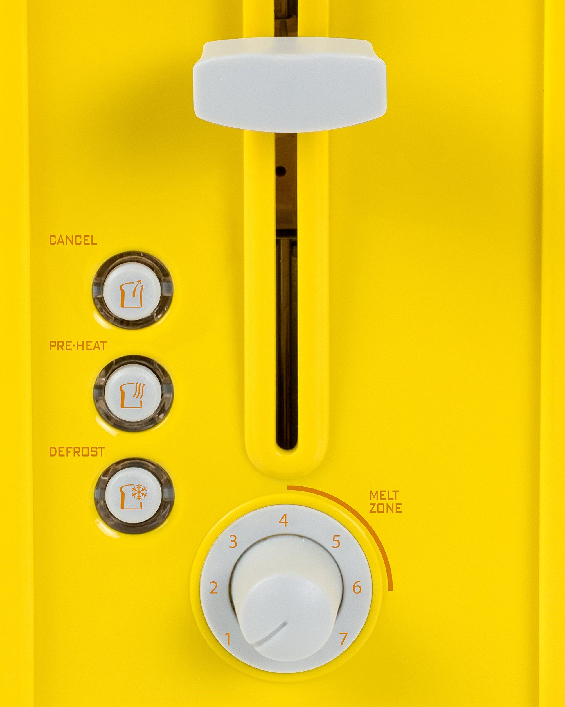 Close-up view of the control panel on the grilled cheese sandwich toaster