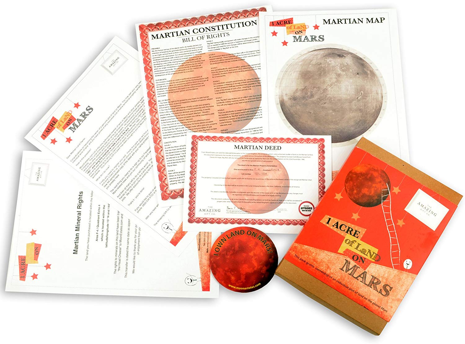 Buy An Acre of Land On Mars - oddgifts.com