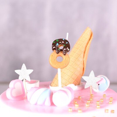 Chocolate Dipped Cookie Candle Numbers - oddgifts.com