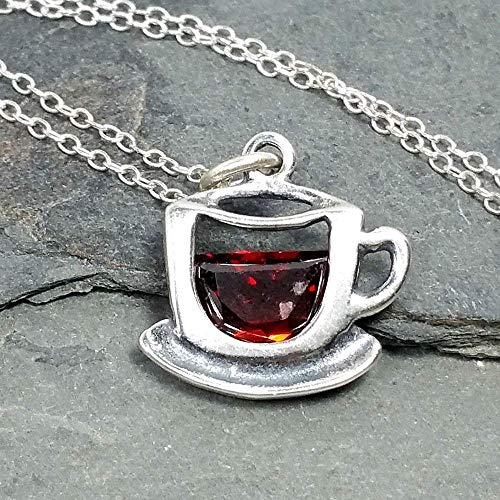 Coffee Cup Sterling Silver Necklace - oddgifts.com
