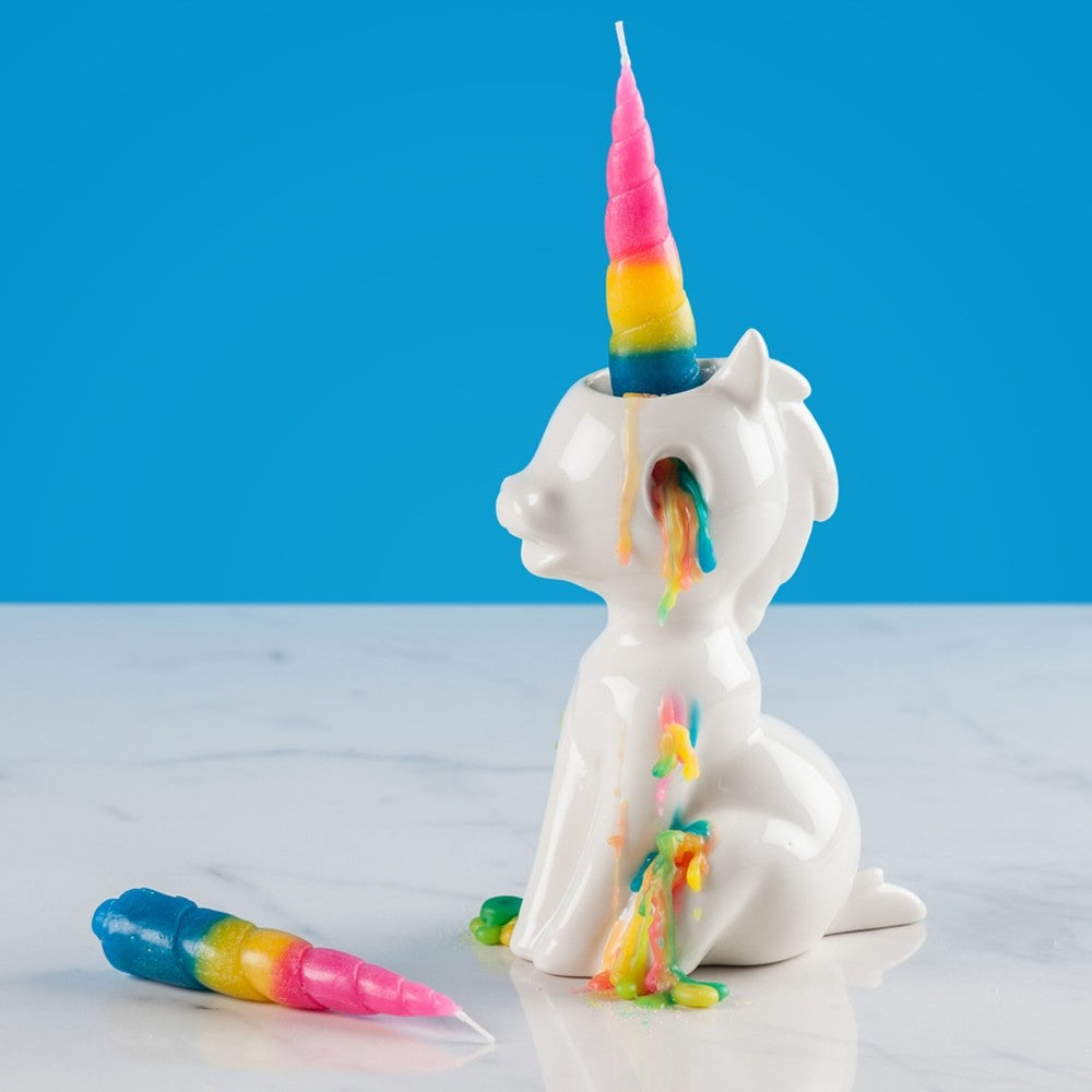 Crying Rainbow Unicorn Candle - oddgifts.com