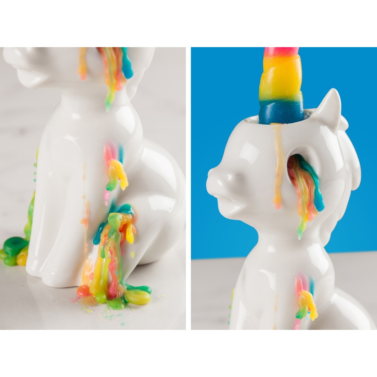 Crying Rainbow Unicorn Candle - oddgifts.com