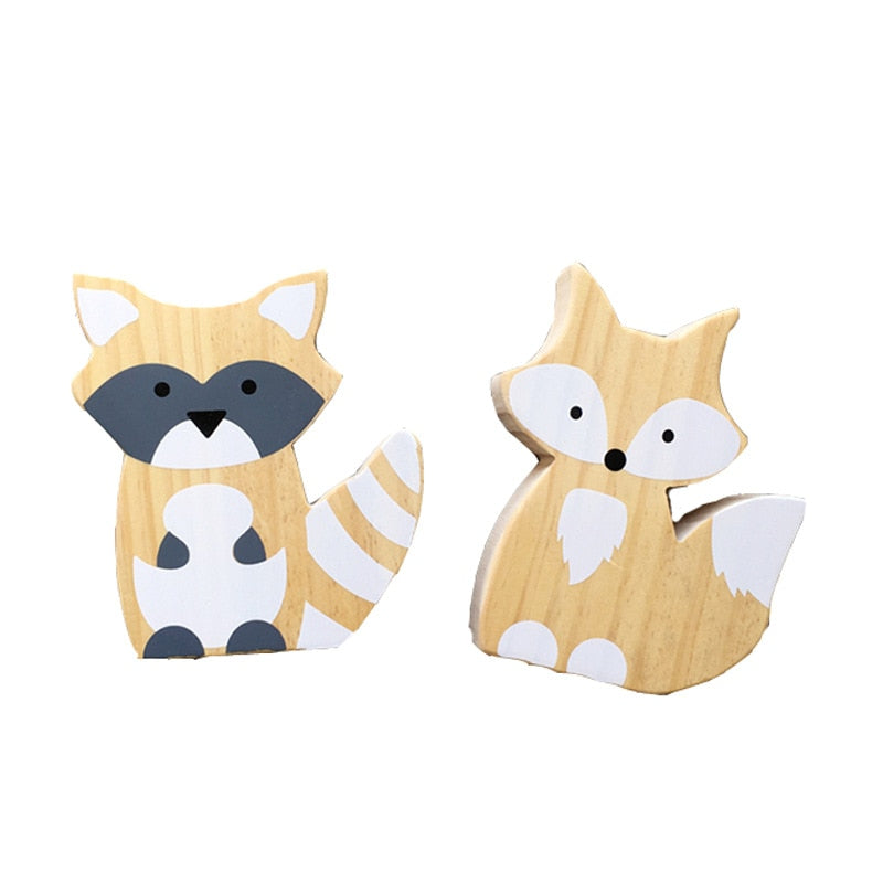 Cute Wooden Fox Figures - oddgifts.com