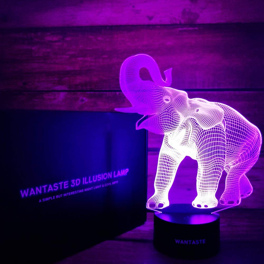 Elephant 3D Night Light - oddgifts.com