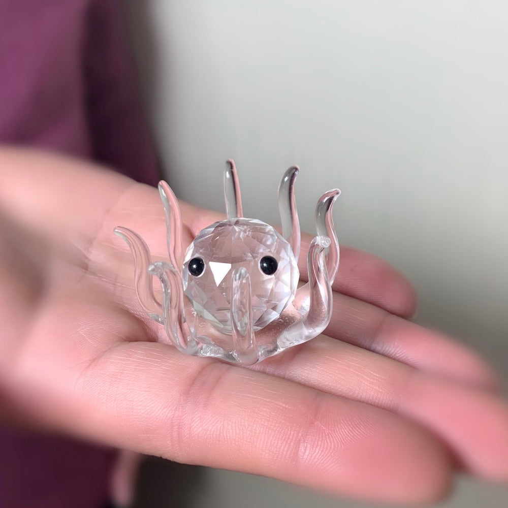 Glass Crystal Mini Octopus Figurine - oddgifts.com