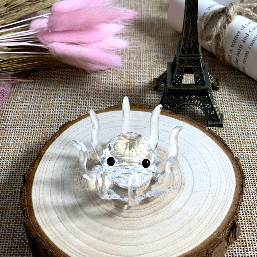 Glass Crystal Mini Octopus Figurine - oddgifts.com