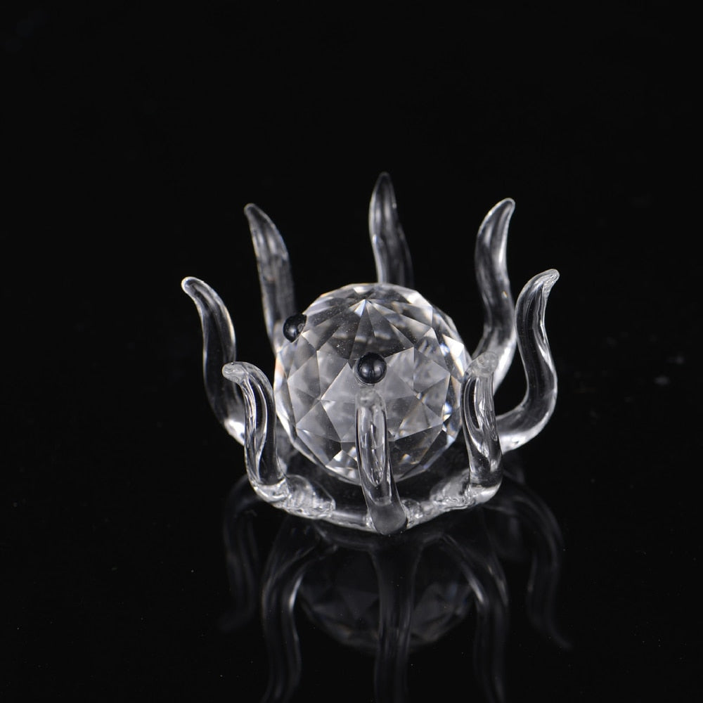 Glass Crystal Mini Octopus Figurine - oddgifts.com