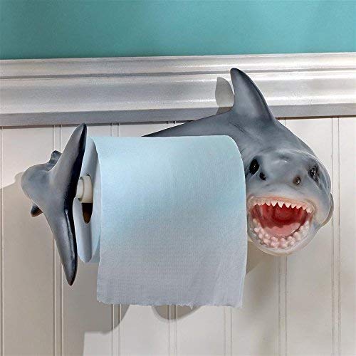 Great White Shark Toilet Roll Holder - oddgifts.com