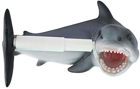 Great White Shark Toilet Roll Holder - oddgifts.com