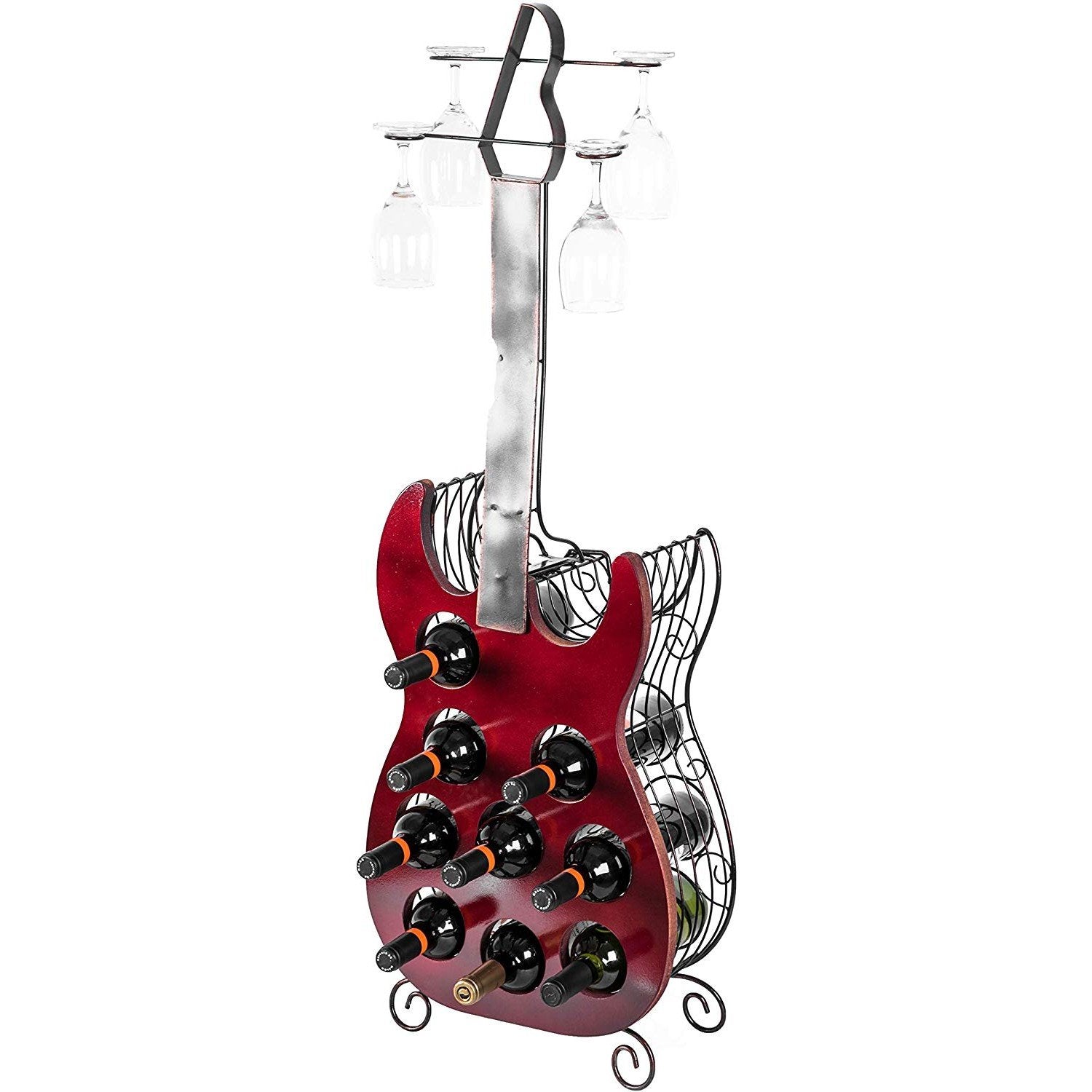 Wine and Glass Guitar Holder - oddgifts.com