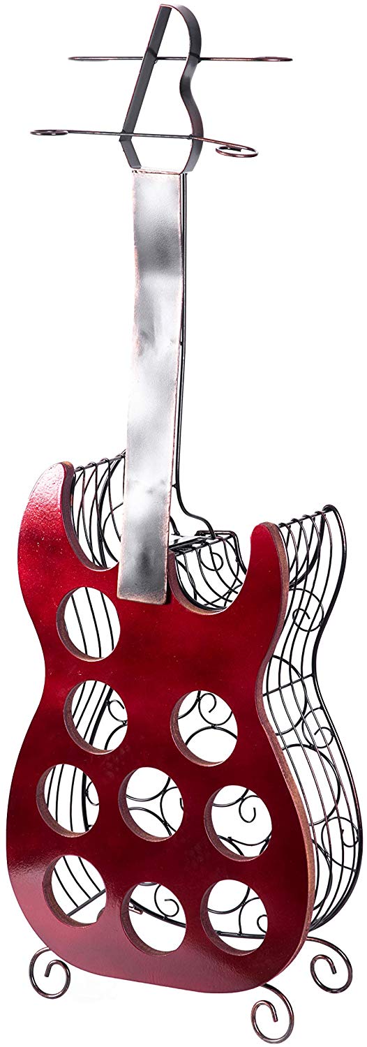 Wine and Glass Guitar Holder - oddgifts.com