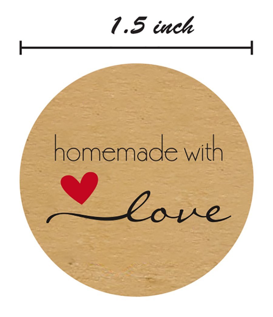 Homemade With Love Stickers - oddgifts.com