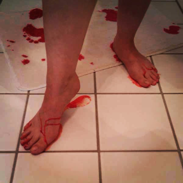 Bloody Footprints Mat - OddGifts.com