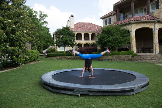 Trampoline built into the ground - oddgifts.com