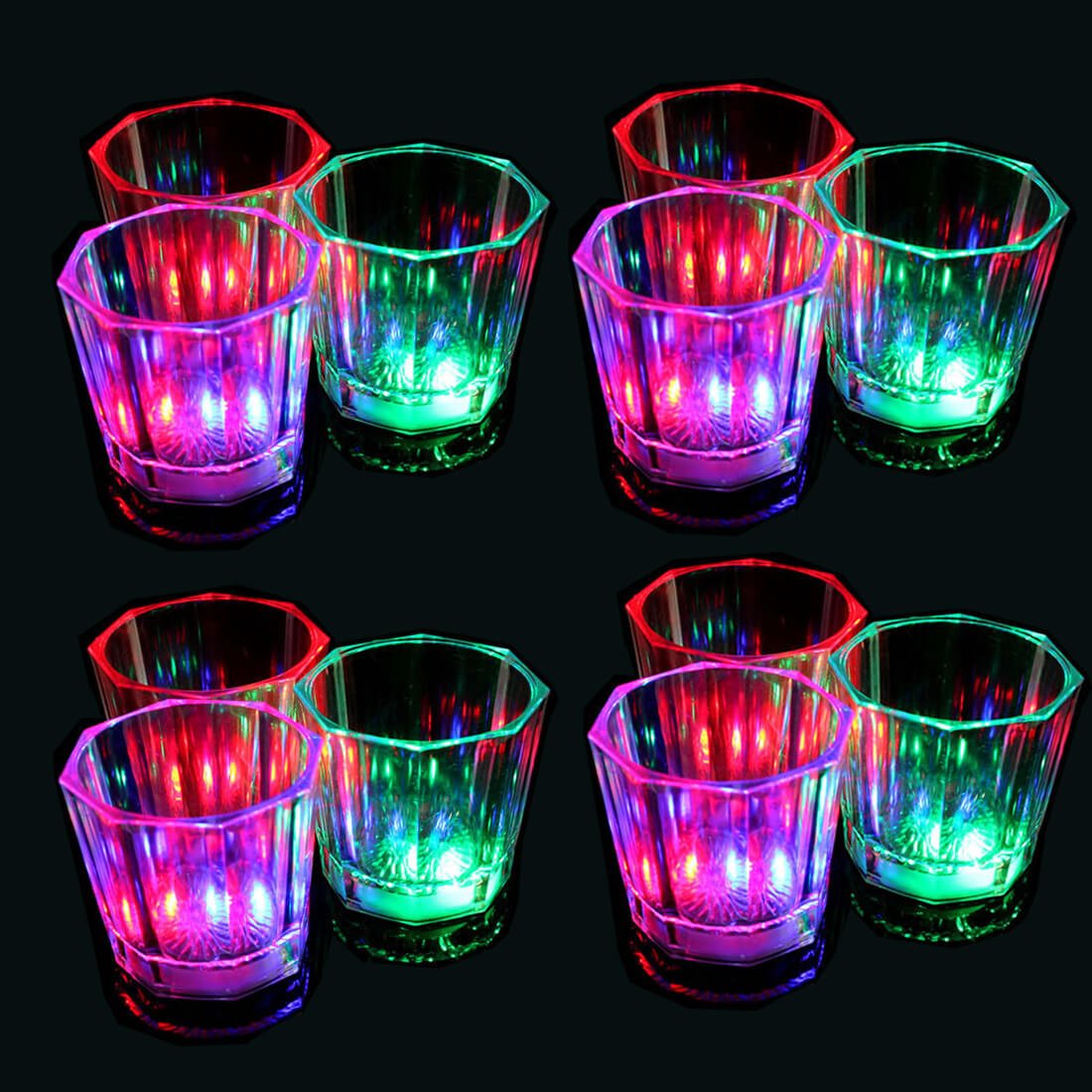LED Flashing Light Up Shot Glasses - oddgifts.com