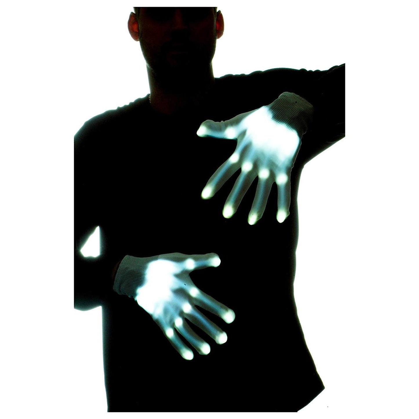 LED Light Up Skeleton Gloves - oddgifts.com
