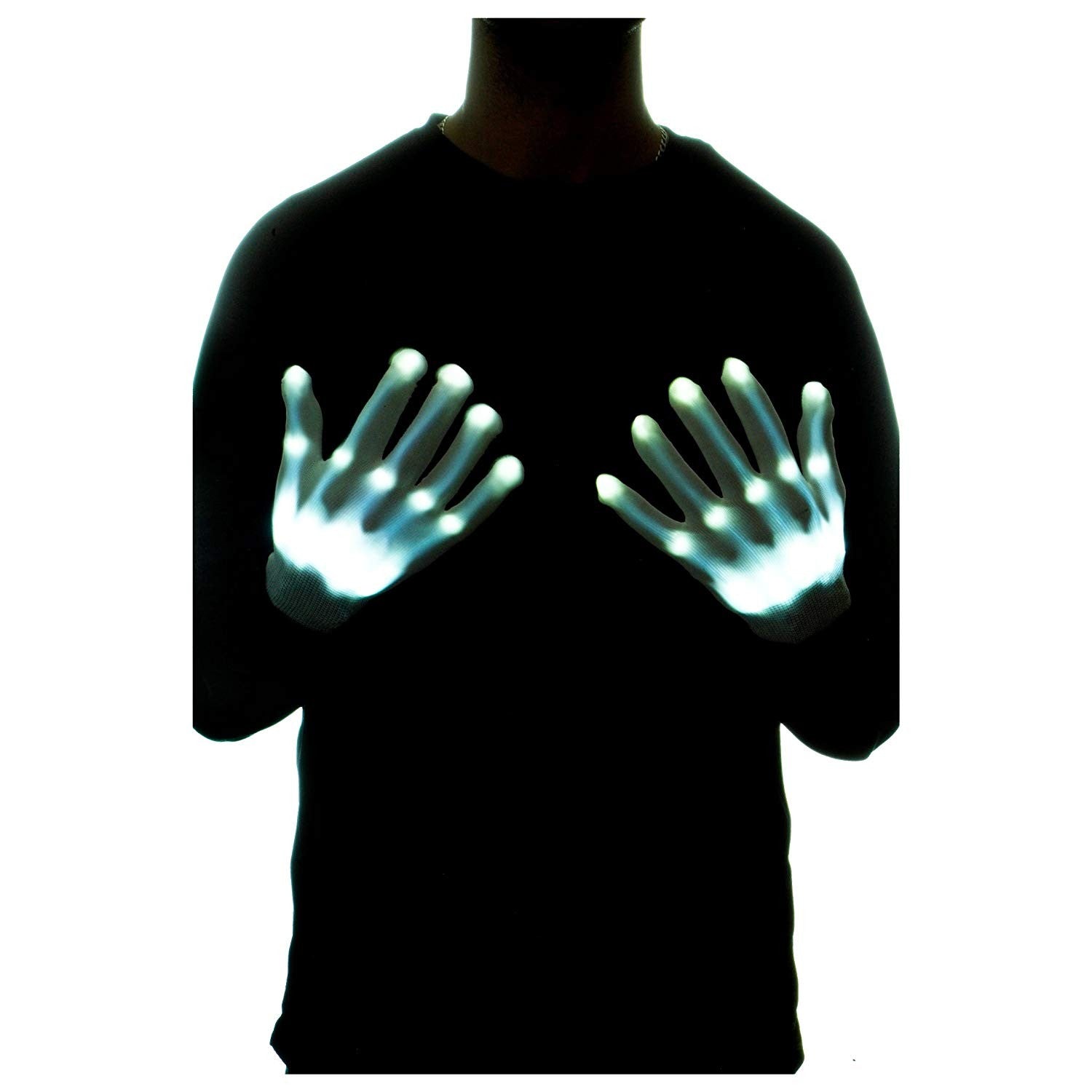 LED Light Up Skeleton Gloves - oddgifts.com