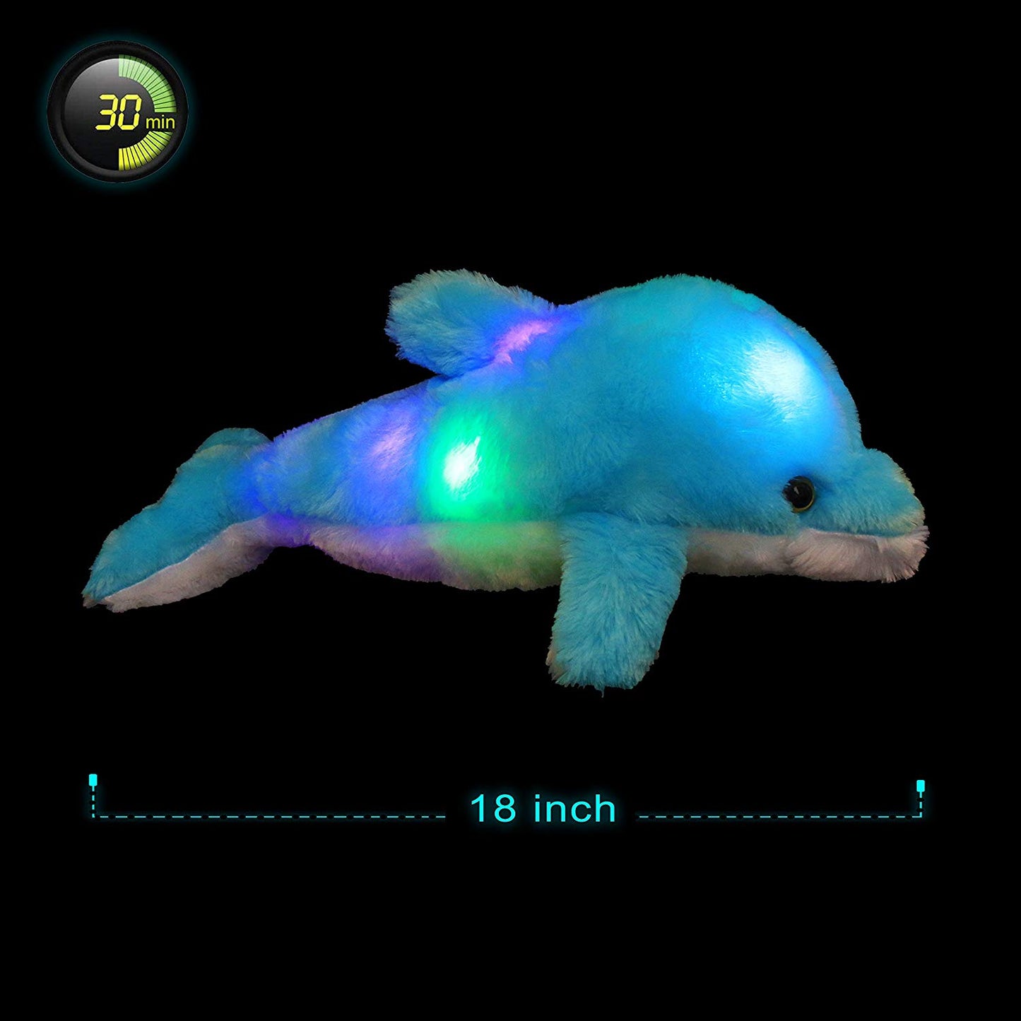 Light Up Dolphin Pillow - oddgifts.com