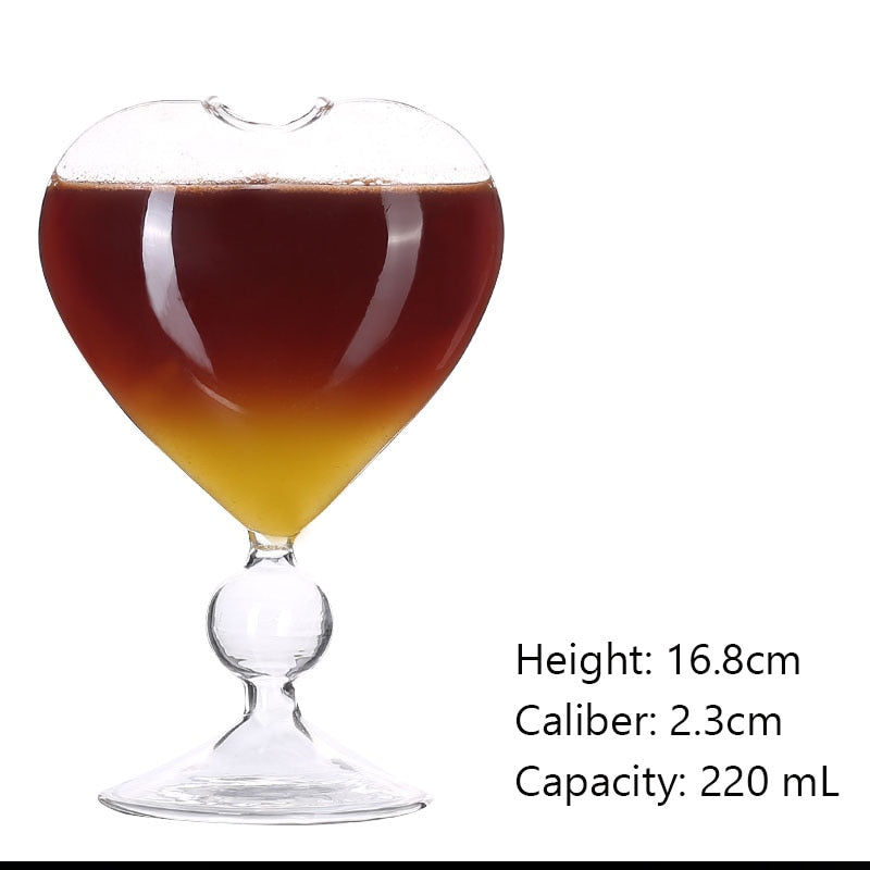 Love Heart Shaped Cocktail Glass - oddgifts.com