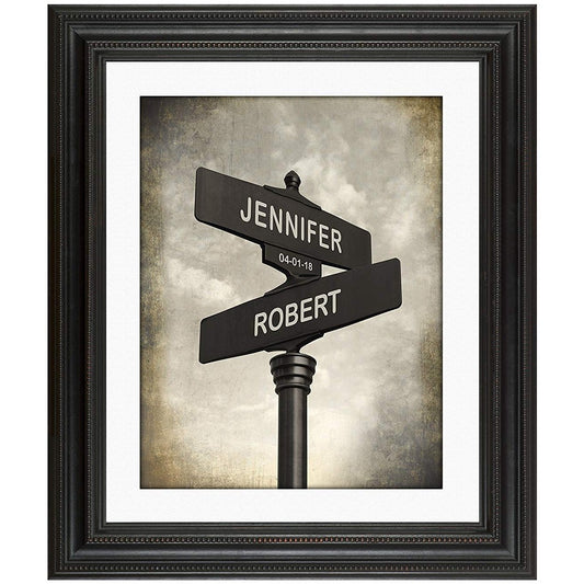 Lovers Crossroads Personlized Print - oddgifts.com