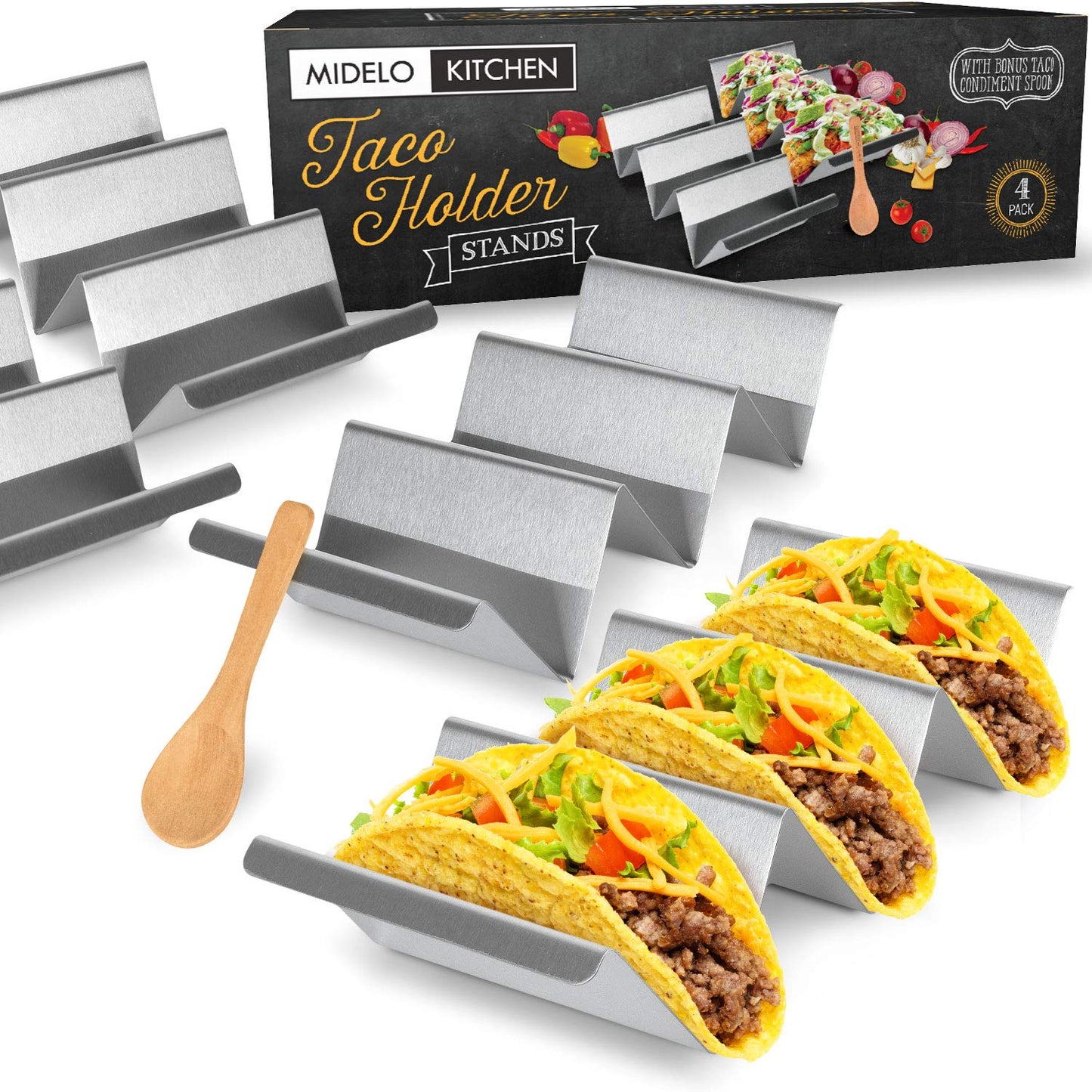 Midelo Kitchen Taco Holder Stand Set - oddgifts.com