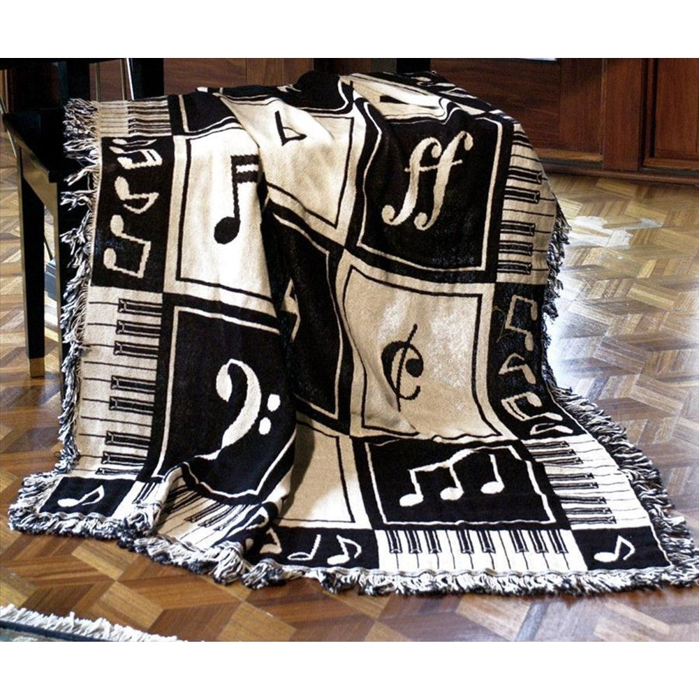 Musical Notes Throw Blanket - oddgifts.com