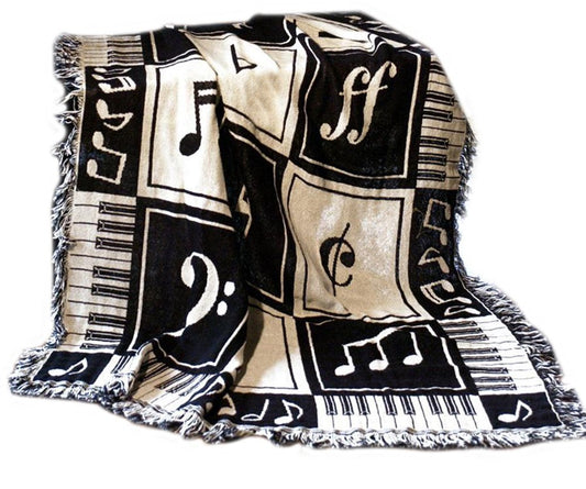 Musical Notes Throw Blanket - oddgifts.com