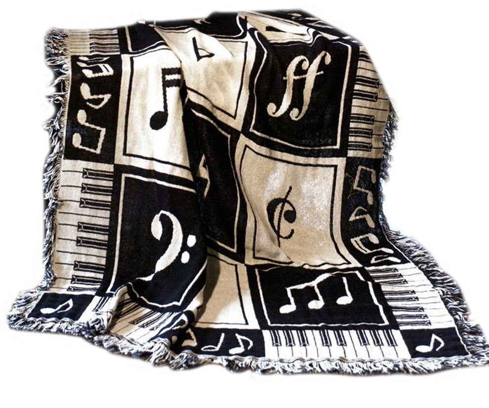 Musical Notes Throw Blanket – OddGifts.com