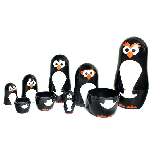 Set of 6 penguin nesting dolls - oddgifts.com