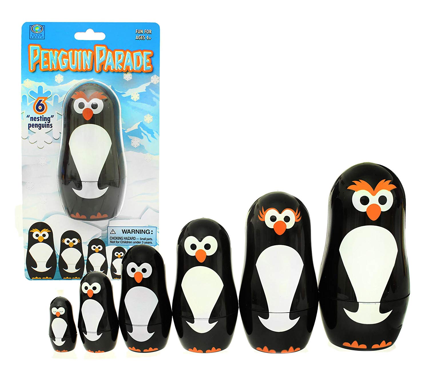 Set of 6 penguin nesting dolls - oddgifts.com