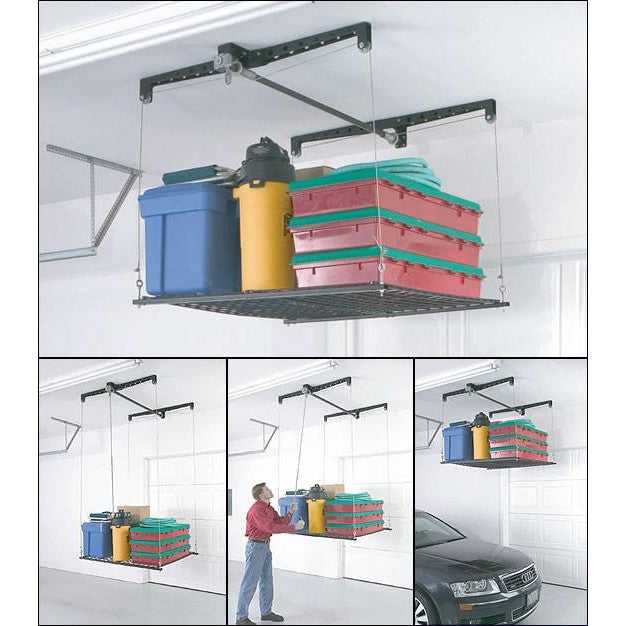 Pulley System Storage Rack For Garage