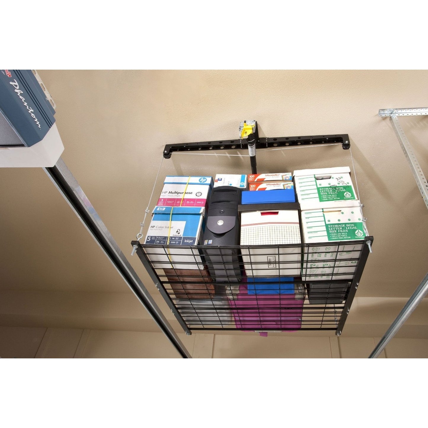 Pulley System Storage Rack For Garage