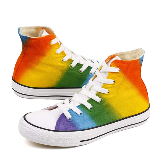 Rainbow Canvas Sneakers - oddgifts.com