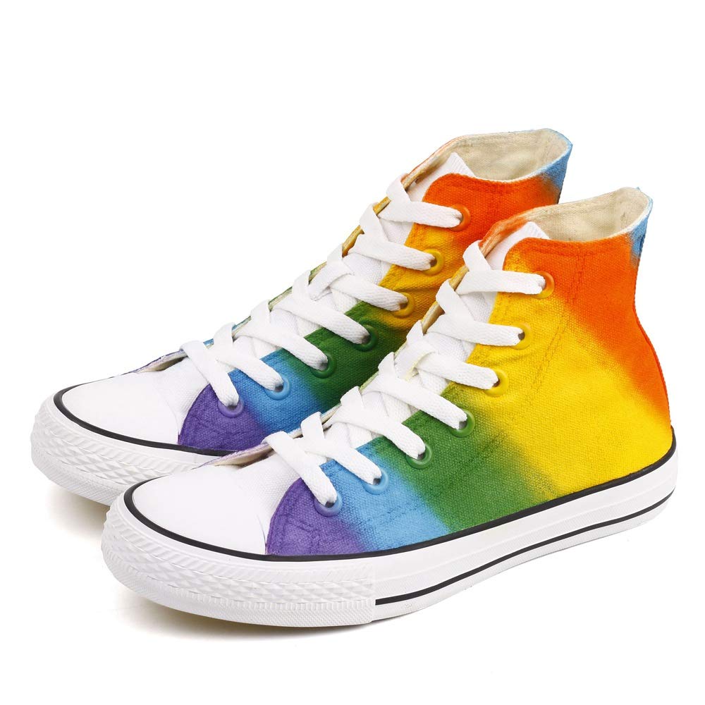 Rainbow Canvas Sneakers - oddgifts.com