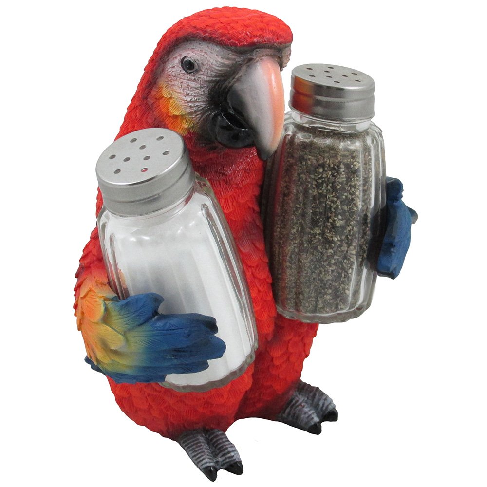 Red Parrot Salt and Pepper Set - oddgifts.com