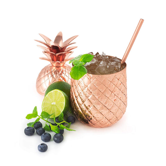 Solid Copper Pineapple Tumbler Mug