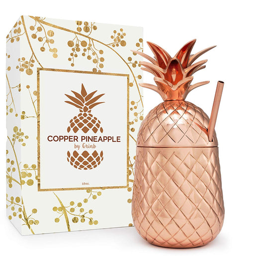 Solid Copper Pineapple Tumbler Mug