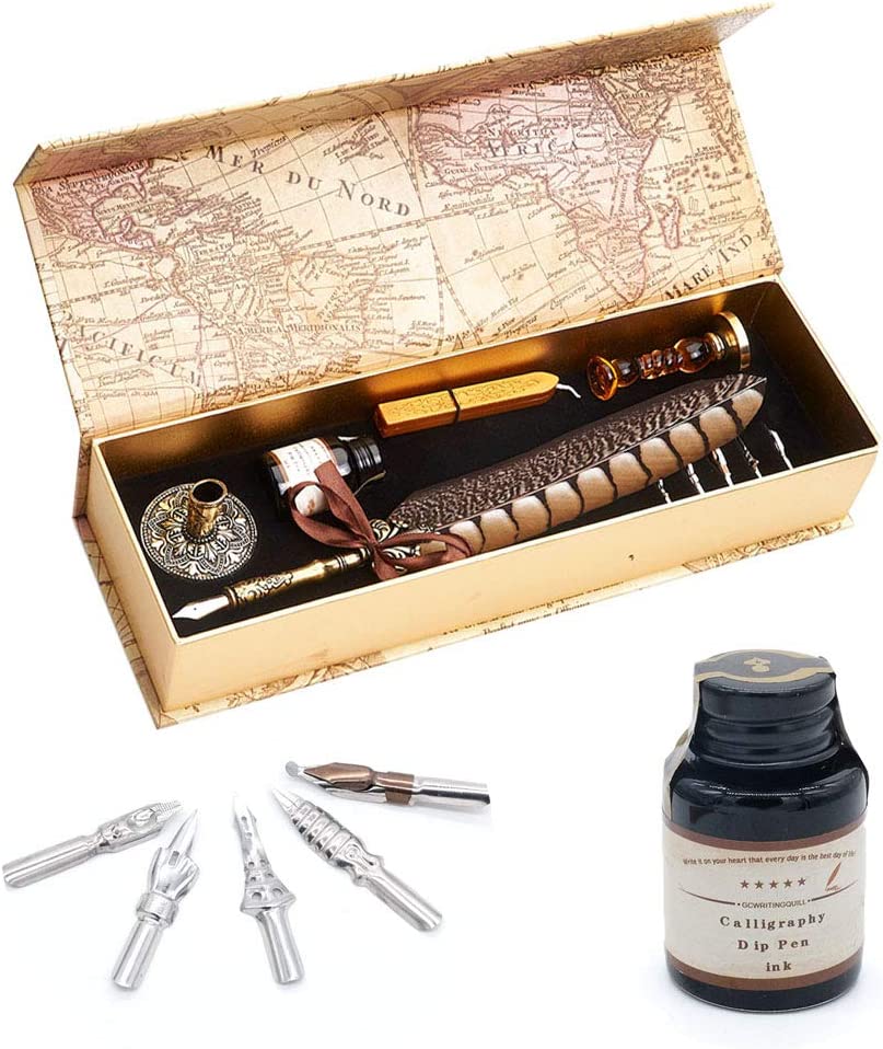 Decorate your letters with a touch of class with this antique quill pe –