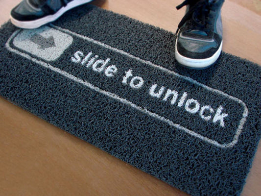 Slide To Unlock Doormat - OddGifts.com