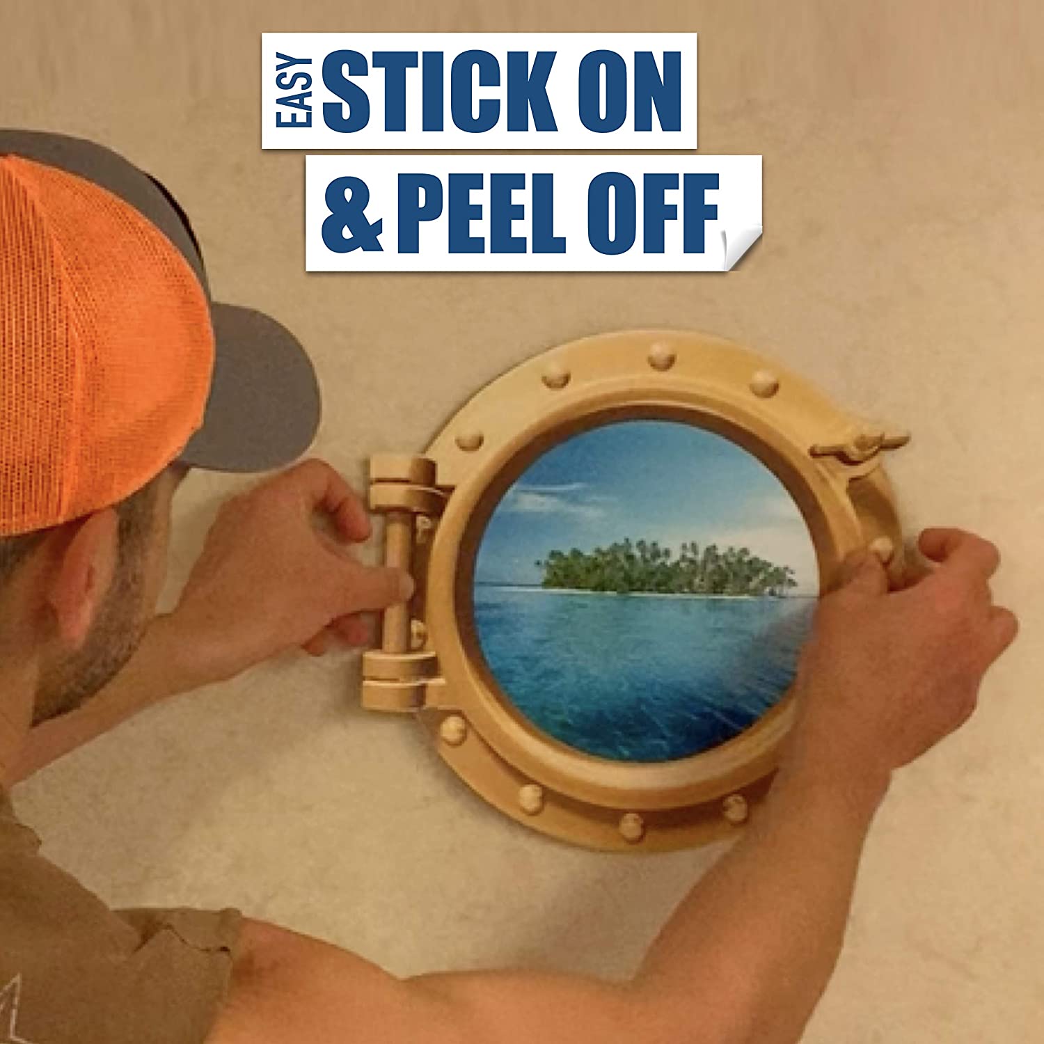 Bring the Caribbean to you with this cruise ship porthole wall sticker ...