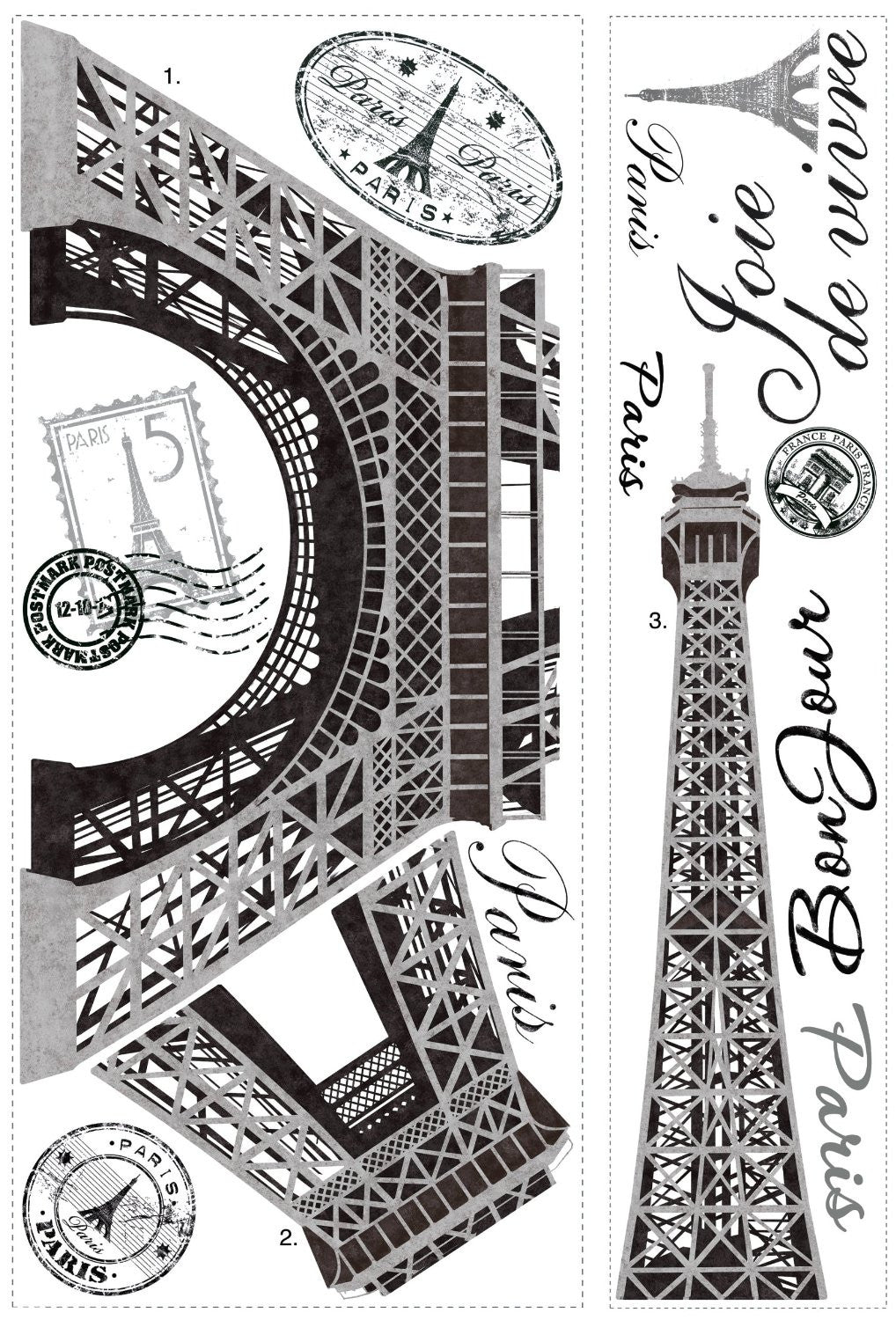 Eiffel Tower Giant Wall Decal - OddGifts.com